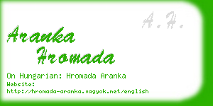 aranka hromada business card